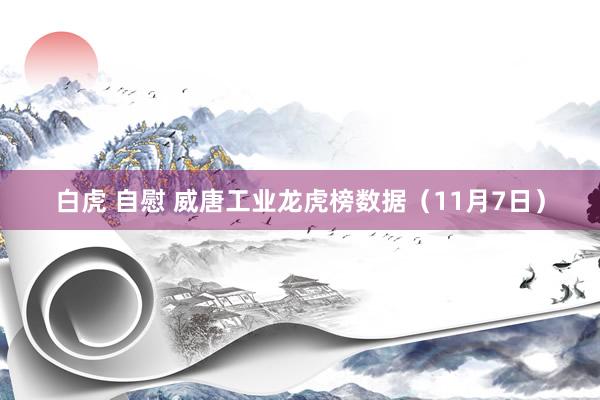 白虎 自慰 威唐工业龙虎榜数据（11月7日）