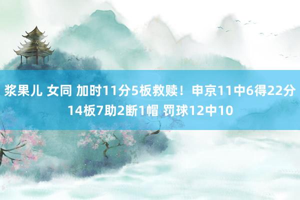 浆果儿 女同 加时11分5板救赎！申京11中6得22分14板7助2断1帽 罚球12中10