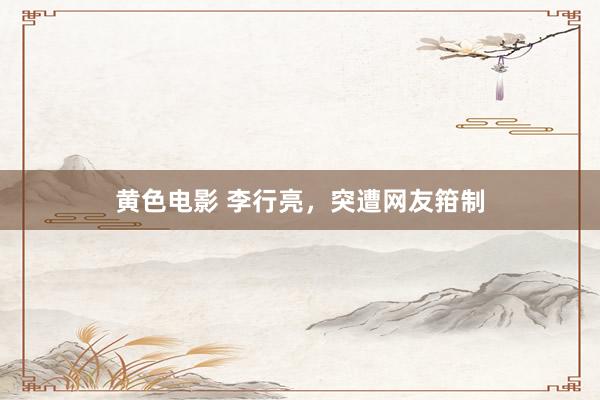 黄色电影 李行亮，突遭网友箝制