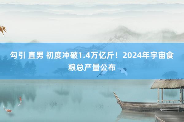 勾引 直男 初度冲破1.4万亿斤！2024年宇宙食粮总产量公布