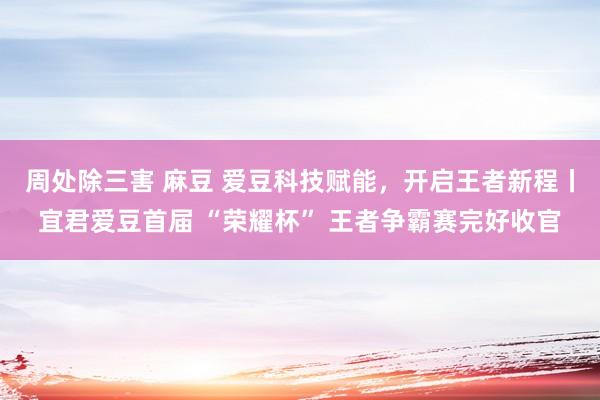 周处除三害 麻豆 爱豆科技赋能，开启王者新程丨宜君爱豆首届 “荣耀杯” 王者争霸赛完好收官
