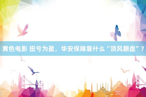 黄色电影 扭亏为盈，华安保障靠什么“顶风翻盘”？