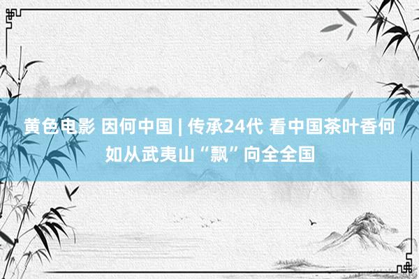 黄色电影 因何中国 | 传承24代 看中国茶叶香何如从武夷山“飘”向全全国