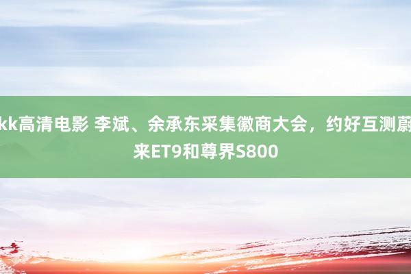 kk高清电影 李斌、余承东采集徽商大会，约好互测蔚来ET9和尊界S800